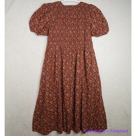 NEW Madewell Plus Harper Puff Sleeve Scoop Neck Lucie Midi Dress, 24W - Picture 10 of 16